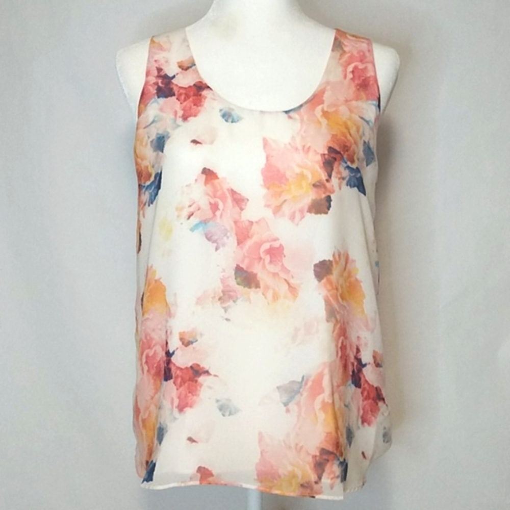 Porophrose sleeveless sheer top. Size M